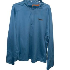 TIMBERLAND TURBO DRY 461741 AEGEAN BLUE 1/4 ZIP FLEECE PULLOVER 2x‎